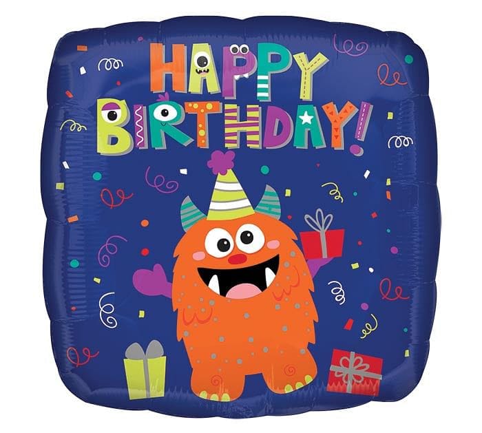 Birthday Monster Foil Mylar Balloon - Shelburne Country Store