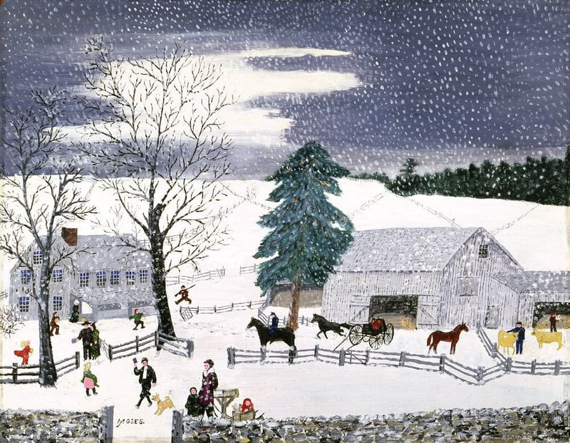 THE MET - GRANDMA MOSES: MAILMAN HAS GONE BOXED HOLIDAY CARDS - Shelburne Country Store