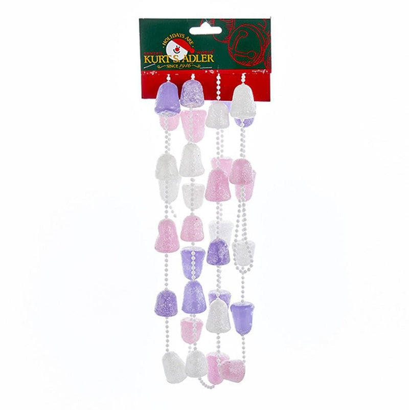 Pink, Purple and White Glittered Gum Drop Garland - Shelburne Country Store