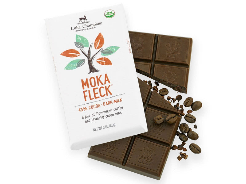 Lake Champlain Organic Moka Fleck - Milk Chocolate - 3 oz - Shelburne Country Store