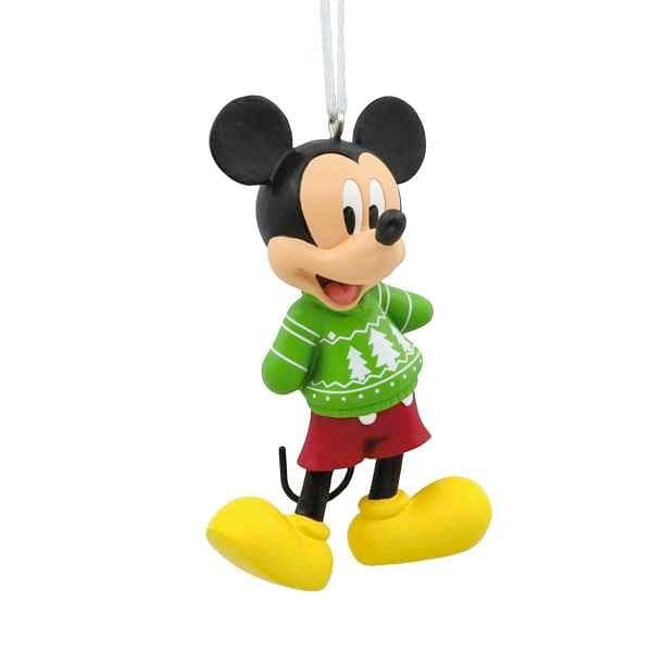 Resin Mickey Wearing a Christmas Sweater - Shelburne Country Store