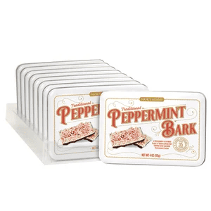 Peppermint Bark Dark & White Chocolate - 4 ounce Tin - Shelburne Country Store