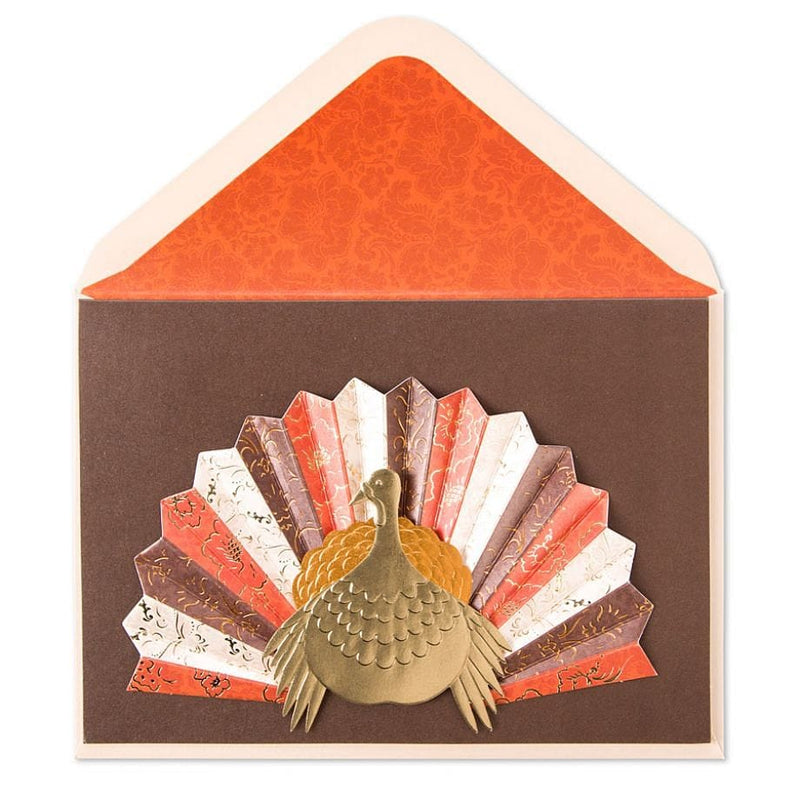 Turkey With Pleated Tail  Thanksgiving  Card - Shelburne Country Store