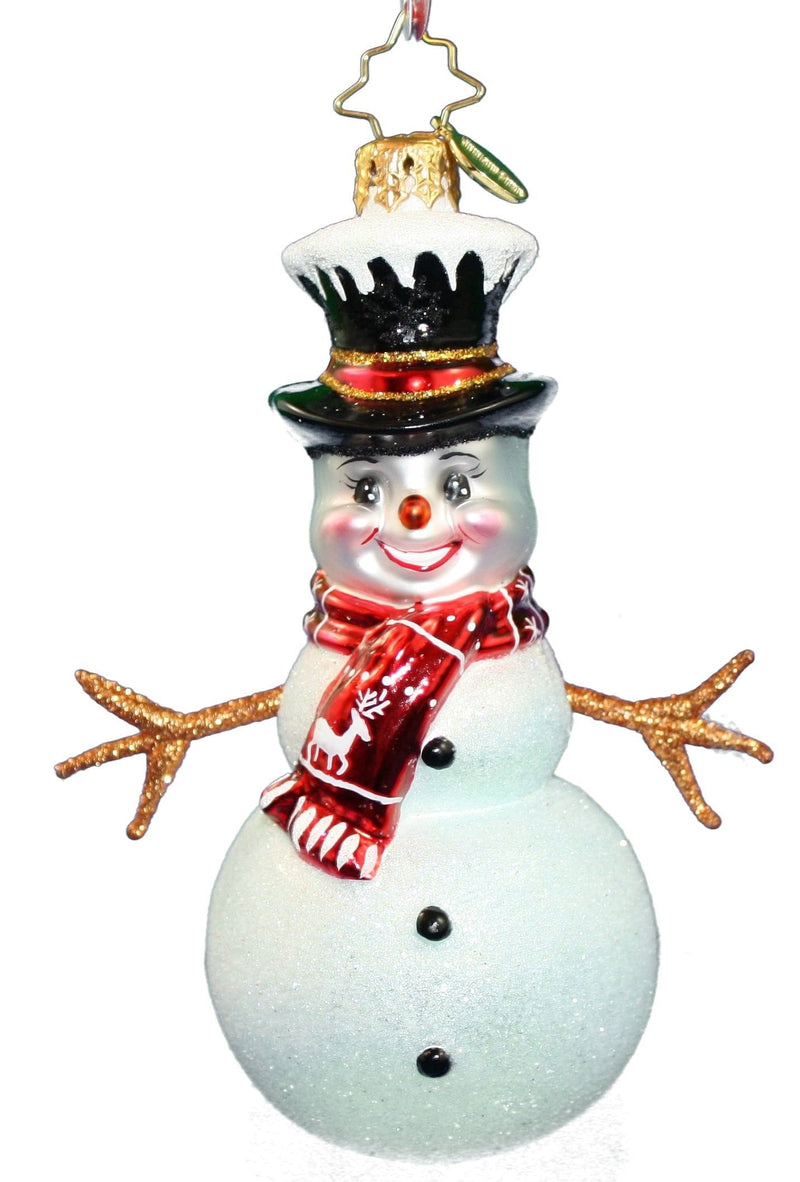 Christopher Radko Twiggy Snowman Seasonal Ornament - Shelburne Country Store