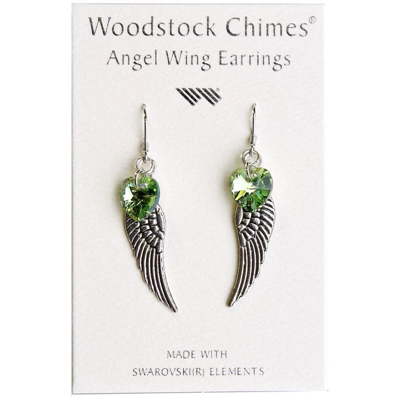 Angel Wing Earrings Peridot - Shelburne Country Store