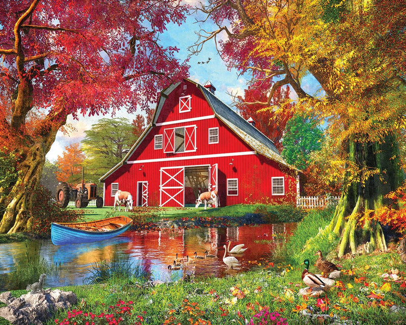 Sunny barn - 1000 Piece Jigsaw Puzzle - Shelburne Country Store