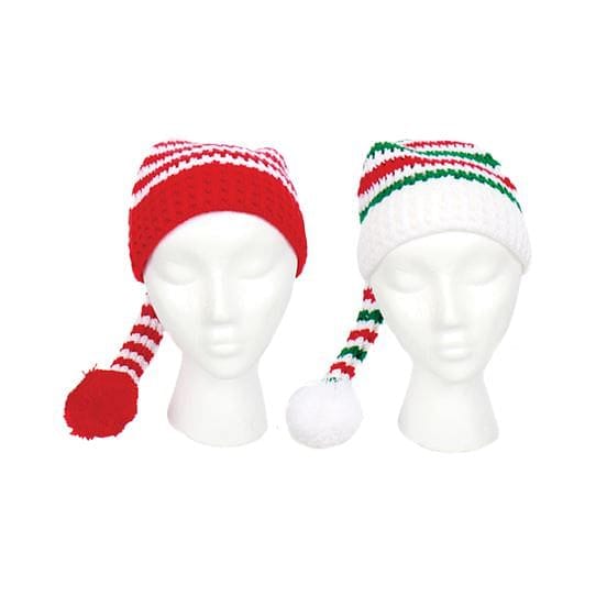 Pattern Knit Ski Hat Red White - Shelburne Country Store