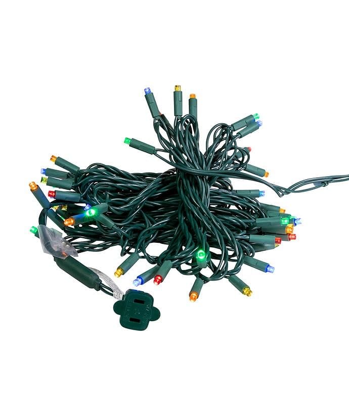50-Light 5mm Multi-Color Twinkle LED Green Wire Light Set - Shelburne Country Store