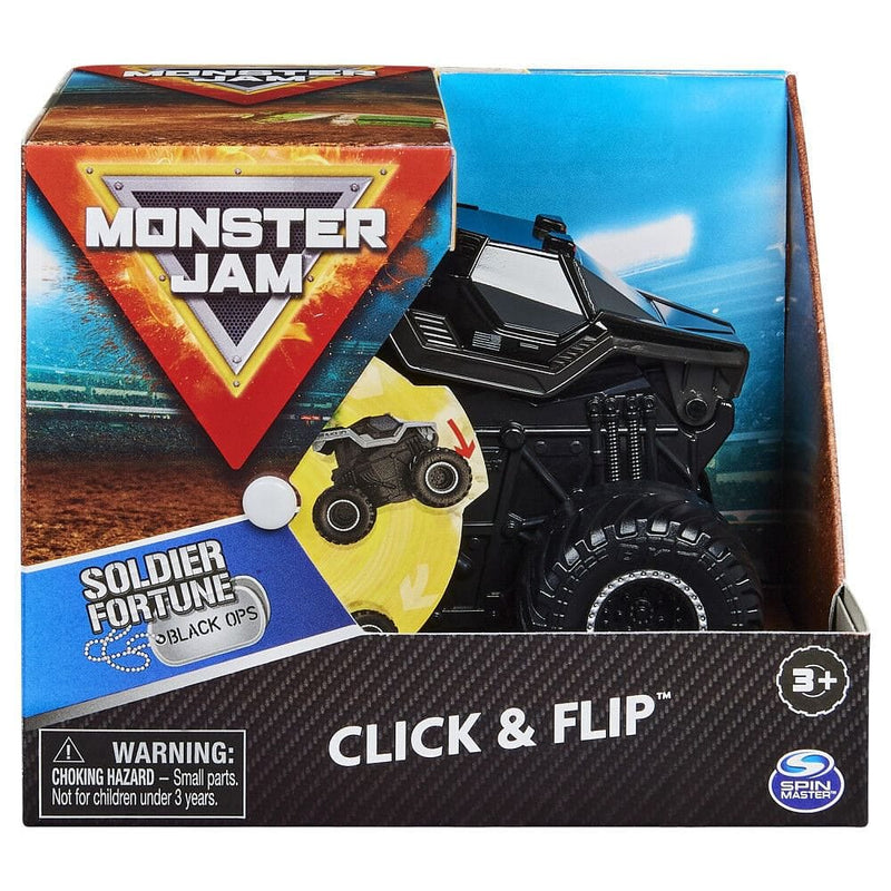 Monster Jam - Click N Flip Monster Truck - Soldier Fortune - Shelburne Country Store