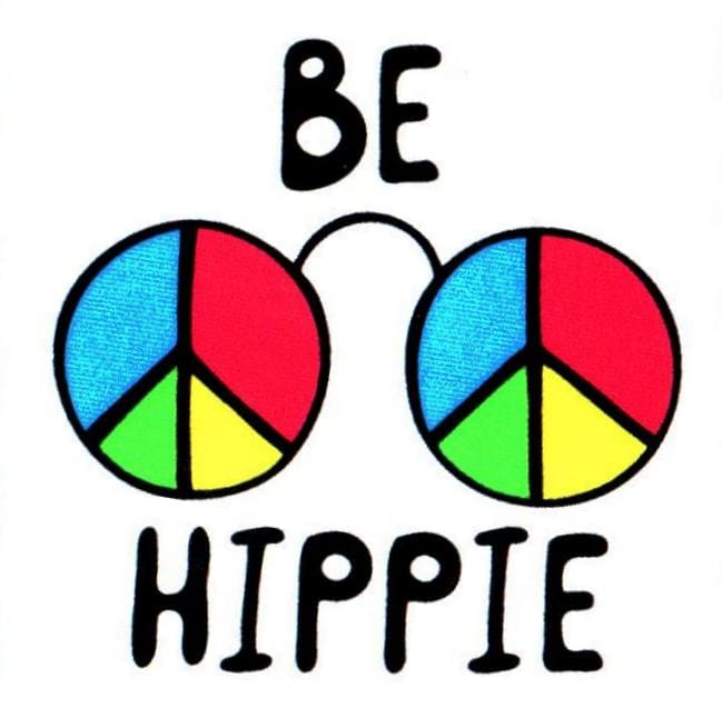 Be Hippie Peace Glasses Sticker - Shelburne Country Store