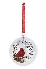 Cardinal Ball Ornament - Love Lives Forever - Shelburne Country Store