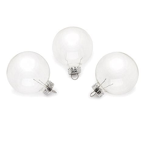 Glass Ornament - Clear - Heavy Duty - Round - 50mm - 10 Pieces - Shelburne Country Store