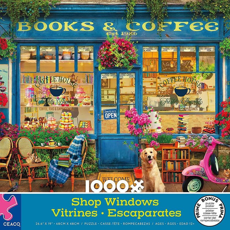 Shop Windows Books and Coffee Shop 1000 Piece Puzzle - Shelburne Country Store