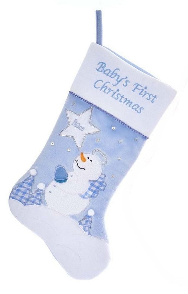 Faux Fur "Baby's 1st Christmas" Stockings - - Shelburne Country Store