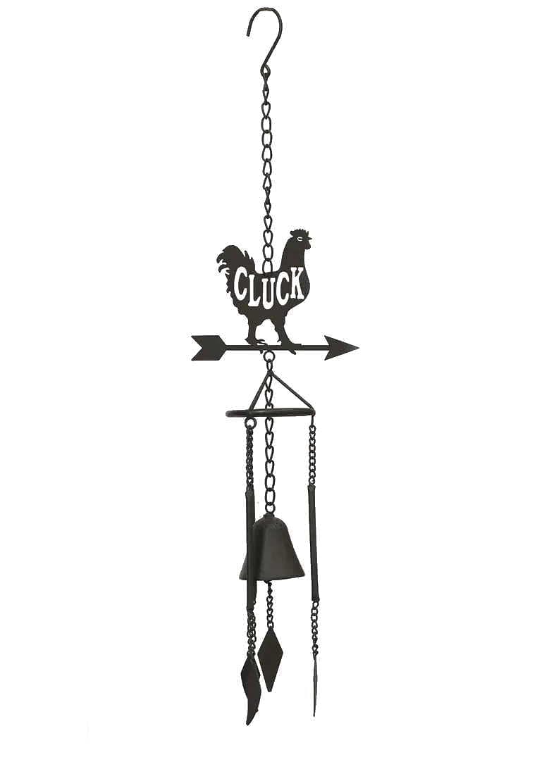 Rustic Metal Rooster Bell Windchime - 30 Inch - Shelburne Country Store