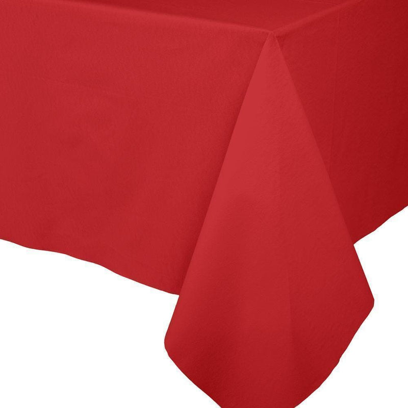 Paper Linen Solid Table Cover in Red - Shelburne Country Store