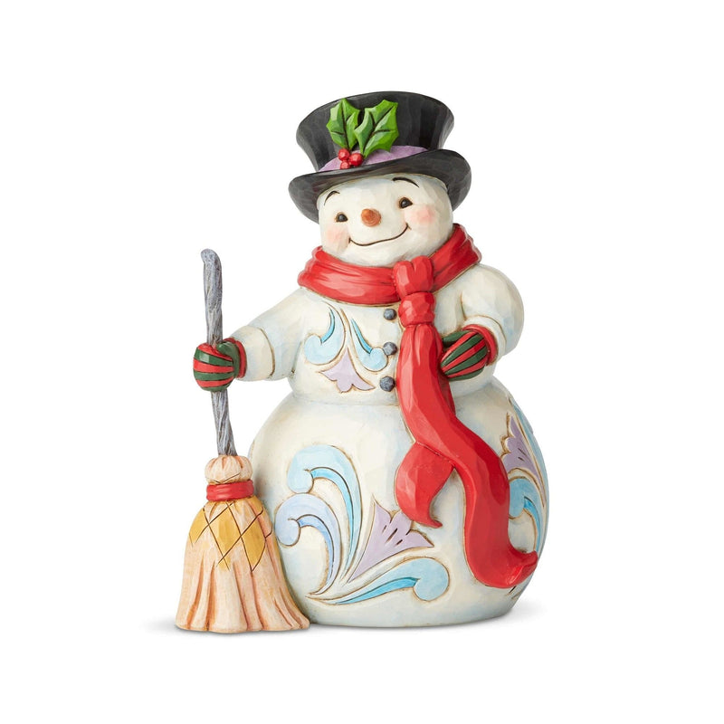Jim Shore - Snowman with Broom and Scarf - Shelburne Country Store