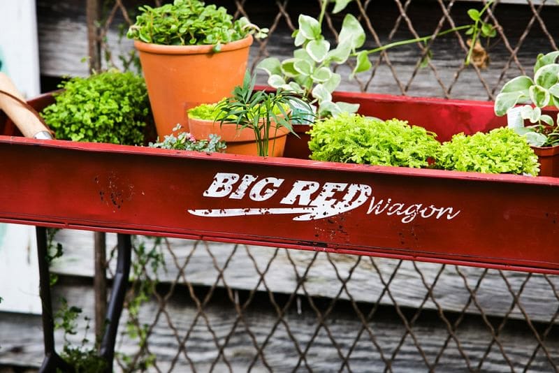 Big Red Wagon Potting Table - Shelburne Country Store