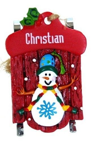 Named Snowman Sleigh - - Shelburne Country Store