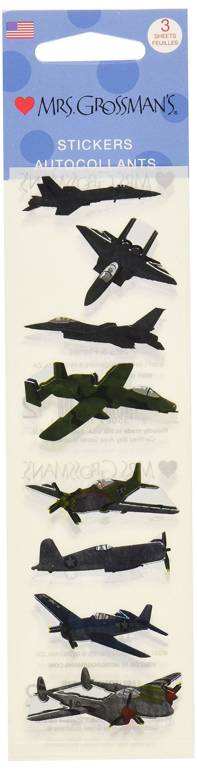 Mrs Grossman's Stickers - Jets & Planes - Shelburne Country Store