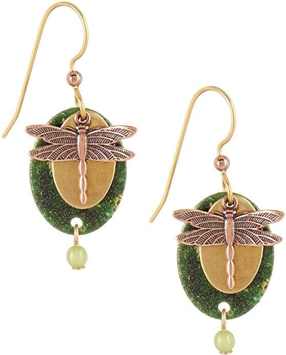 Dragonfly On Ovals Bead Earring - Shelburne Country Store