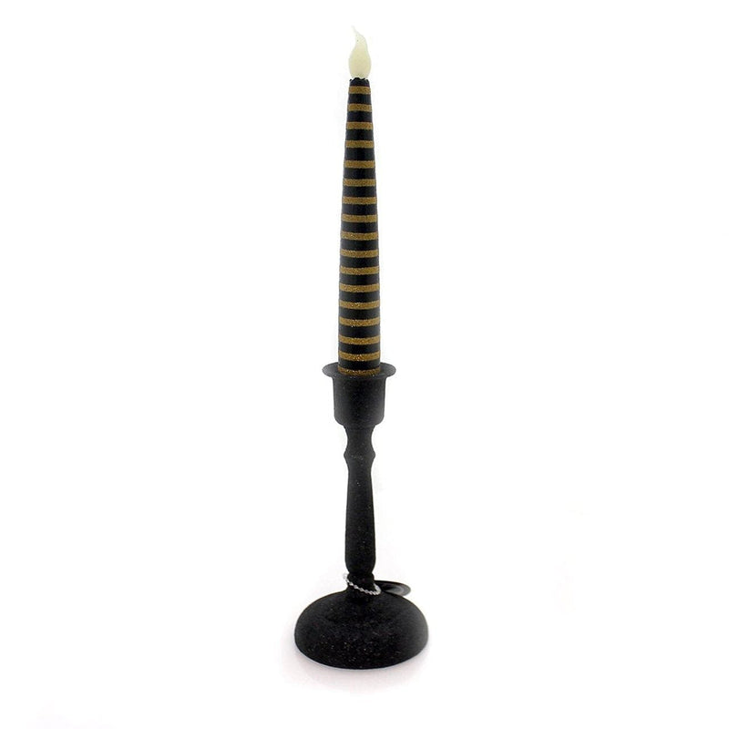 Witch Hallow Black Stripe Flameless Candle Holder - Shelburne Country Store