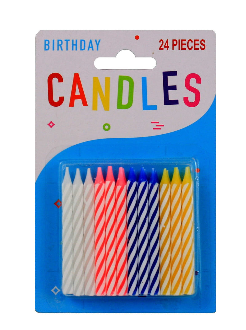 Colorful Spiral Cake Candles - 24 pack - Shelburne Country Store