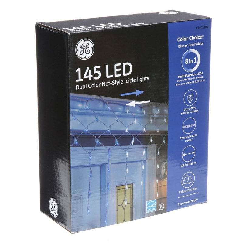 GE 145-Count Multi-function Color Changing LED Icicle Lights - Shelburne Country Store