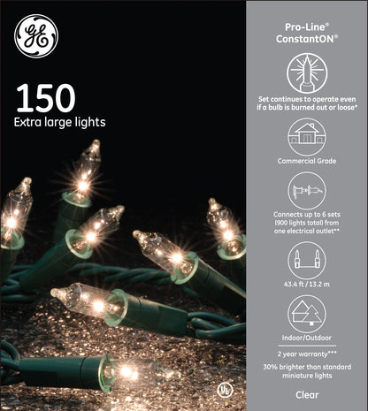 Ge 150 Pro-Line String Lights - Clear/GW - Shelburne Country Store