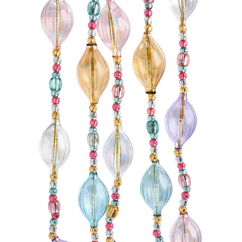 Glass Pastel Bead Garland - 5 Feet long - Shelburne Country Store