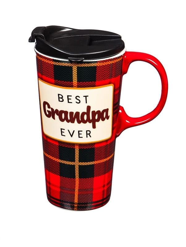 Ceramic Travel Cup, 17 oz. with Gift Box - Best Grandpa Ever - Shelburne Country Store