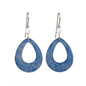 Matte Medium Blue Wash Teardrop Earrings - Shelburne Country Store