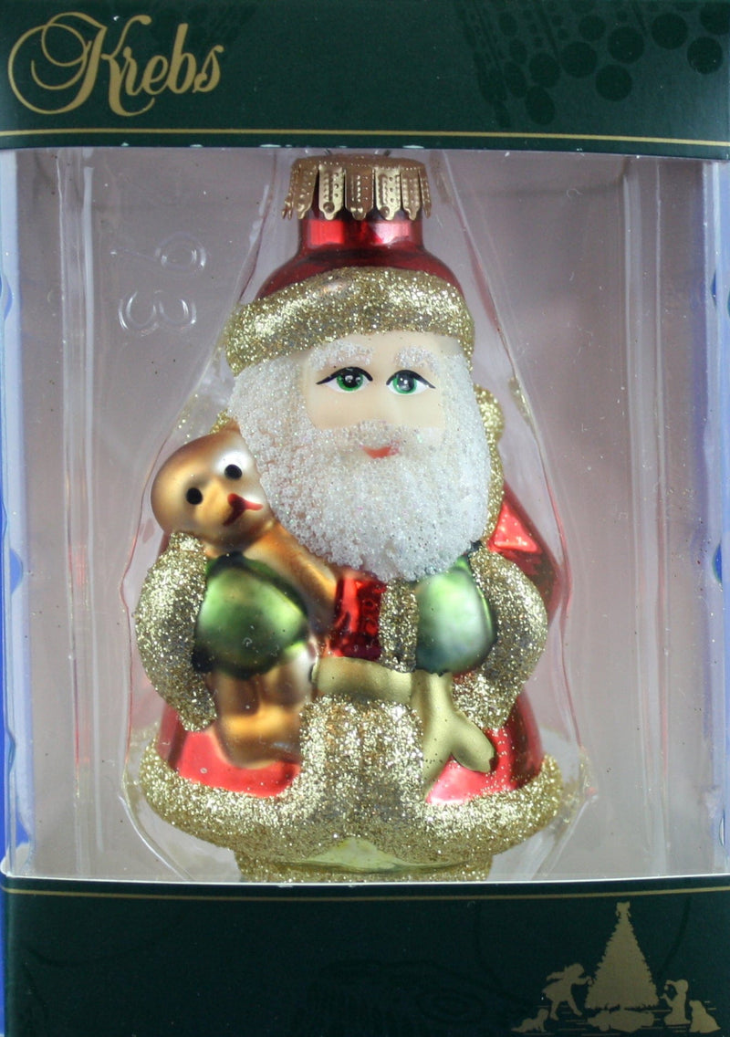 3.5 inch Glass Figurals - Santa Puppy - Shelburne Country Store