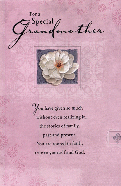 Raised Floral Grandmother Birthday Card - Shelburne Country Store