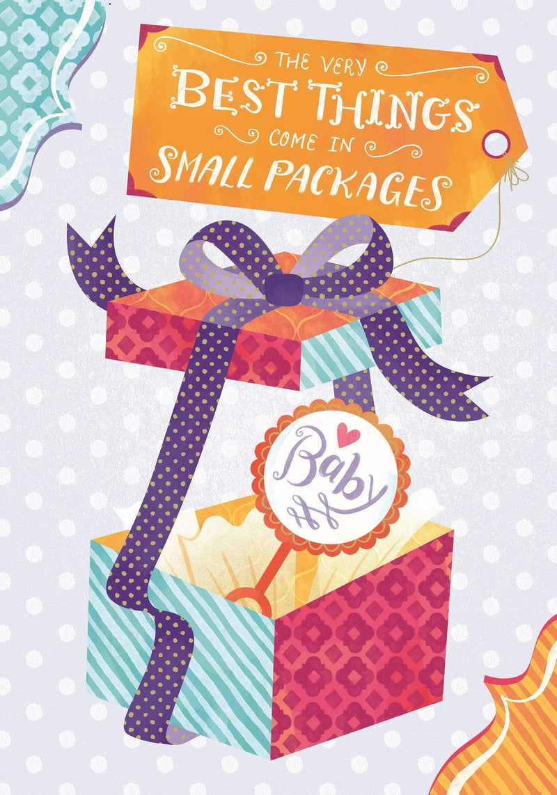 The Very Best Things Come In Small Packages New Baby Card - Shelburne Country Store