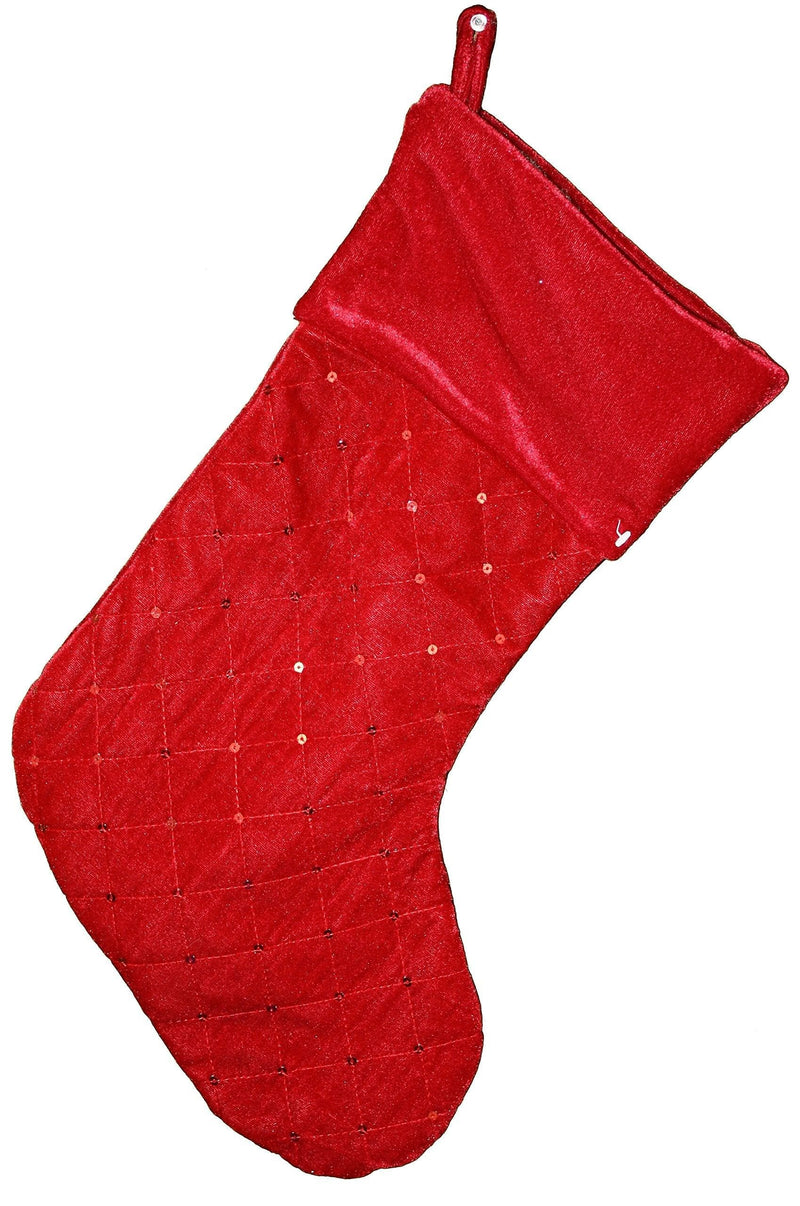Sequin And Velvet Christmas Stocking - - Shelburne Country Store