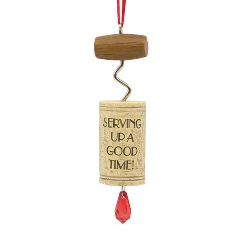 Serving up a Good Time Wine Cork Ornament - Shelburne Country Store