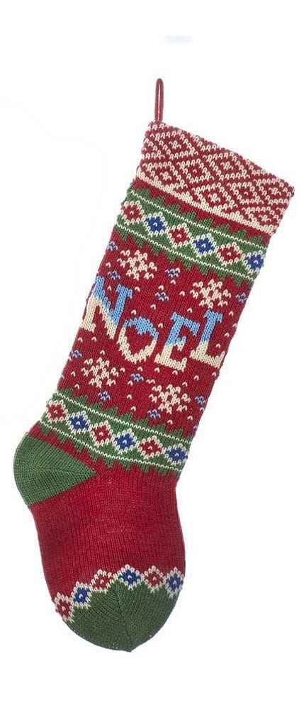20 Inch Knit Snowflake Stocking - - Shelburne Country Store