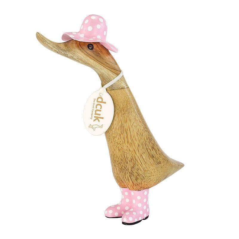 Dcuk Duckling Pink Hat Wellies Spotted - Shelburne Country Store