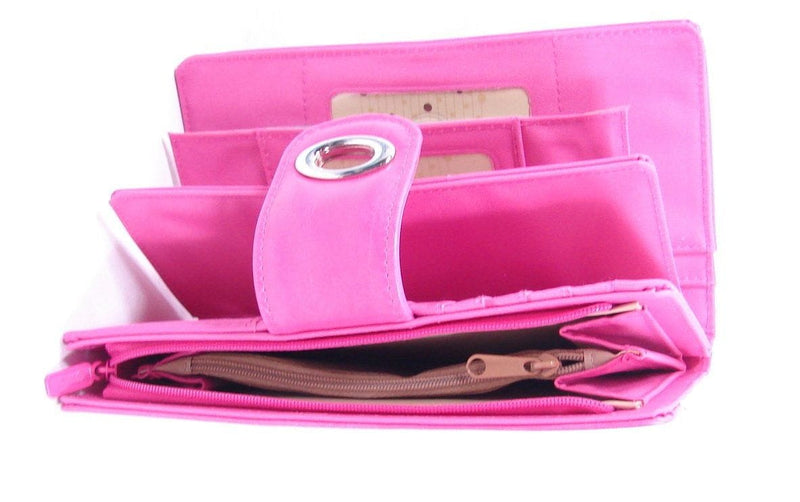Buxton Women's Floral Bouquet Organizer Checkbook Wallet (Pink) - Shelburne Country Store