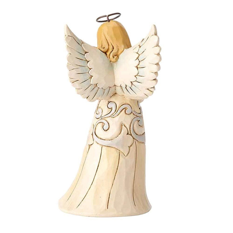 Jim Shore - White Farmhouse Angel with Dog - Shelburne Country Store