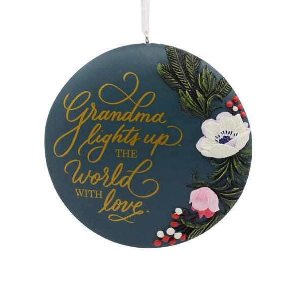 Grandma lights Up The World With Love Ornament - Shelburne Country Store