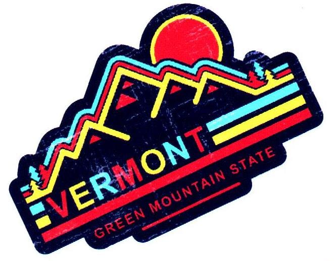 Vermont - Neon Sign Sticker - Shelburne Country Store