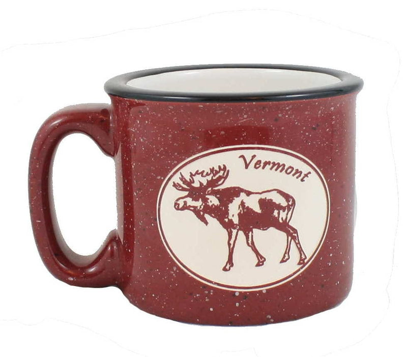 Vermont Campfire Mug - Moose - Burgundy - Shelburne Country Store