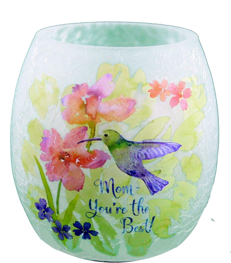 Lighted Jar- Floral Hummingbird - - Shelburne Country Store