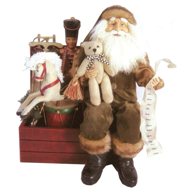 15 inch Santa On Toy Box - Shelburne Country Store