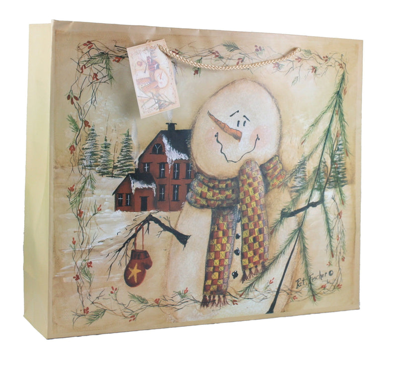 Woodland Snowman Gift Bag - Large - Shelburne Country Store