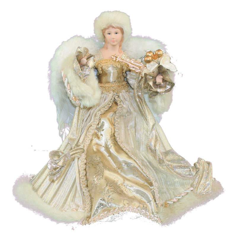 Chapagne 12 inch Angel with Violin - The Country Christmas Loft