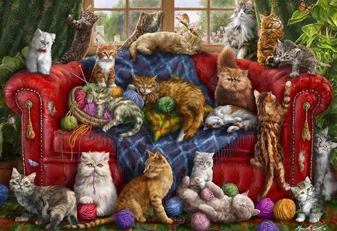VCC Couch Cats Puzzle - 100 Piece - Shelburne Country Store