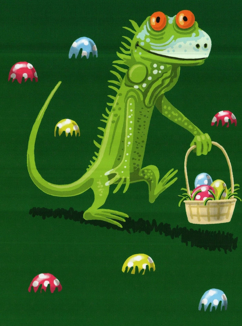 Iguana with Easter Basket Greeting Card - Shelburne Country Store